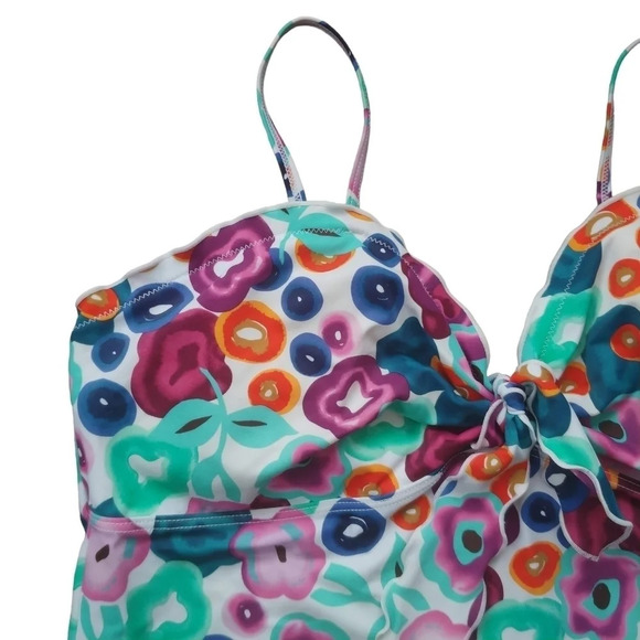 Baltex Abstract Floral Tankini/Swim Top  16 - Picture 2 of 8